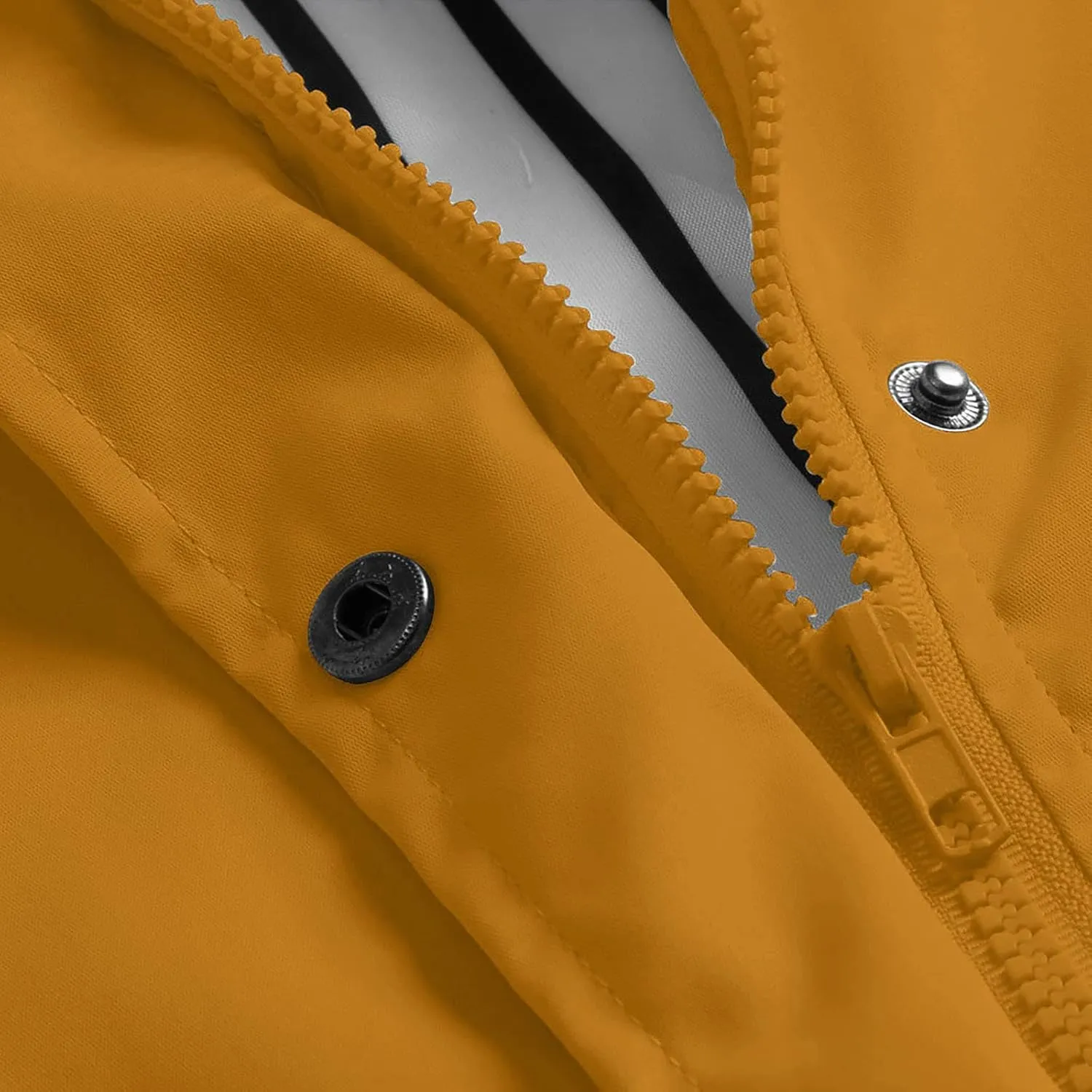 Rain Coats For Women Waterproof Lightweight Zip Up Packable Rain Jacket With Pockets Fall Winter Windbreaker With Hood