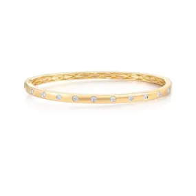 Refined Crystal Diamond Bangle Bracelet