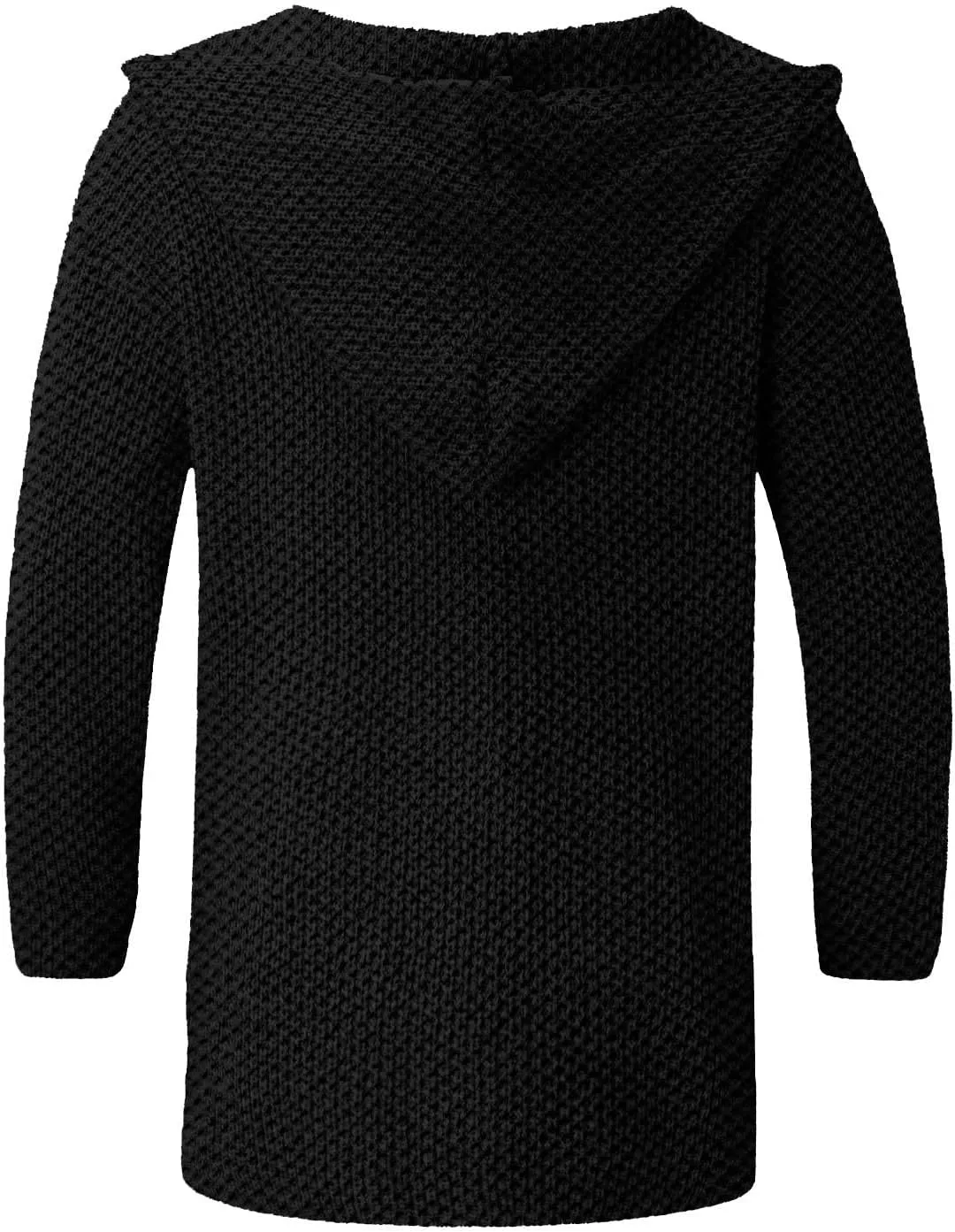 RTRDE Mens Long Jacket Cardigan Open Front Fall Casual Winter Warm Knit Sweater Coat Outwear, XL-5XL