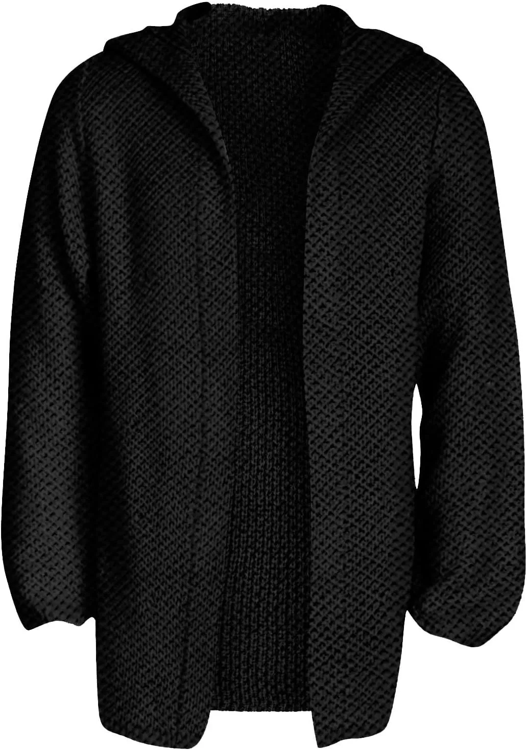 RTRDE Mens Long Jacket Cardigan Open Front Fall Casual Winter Warm Knit Sweater Coat Outwear, XL-5XL