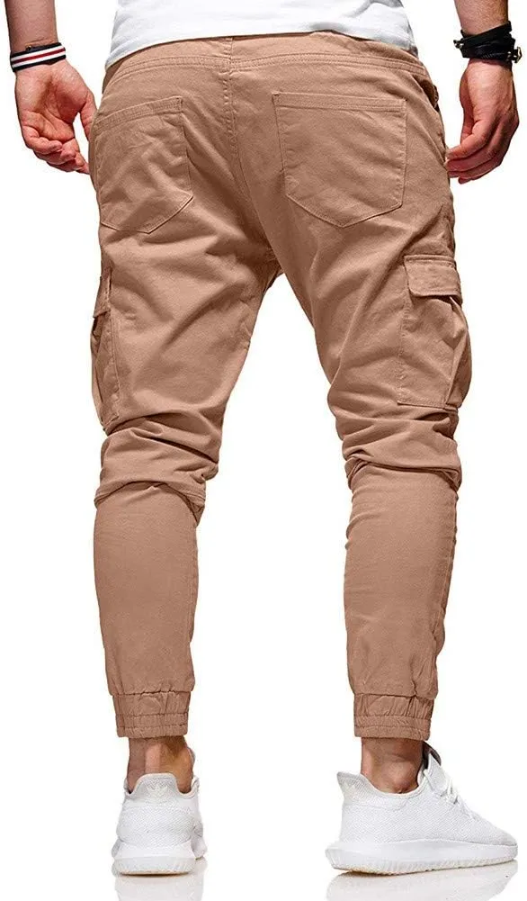 sdbrld Pants For Men Fashion Mens Sweatpants With Zipper Pockets Mens Flex Ripstop Tactical Pants Lightweight Hiking Casual Cargo Pants with Multi Pockets Water Resistant