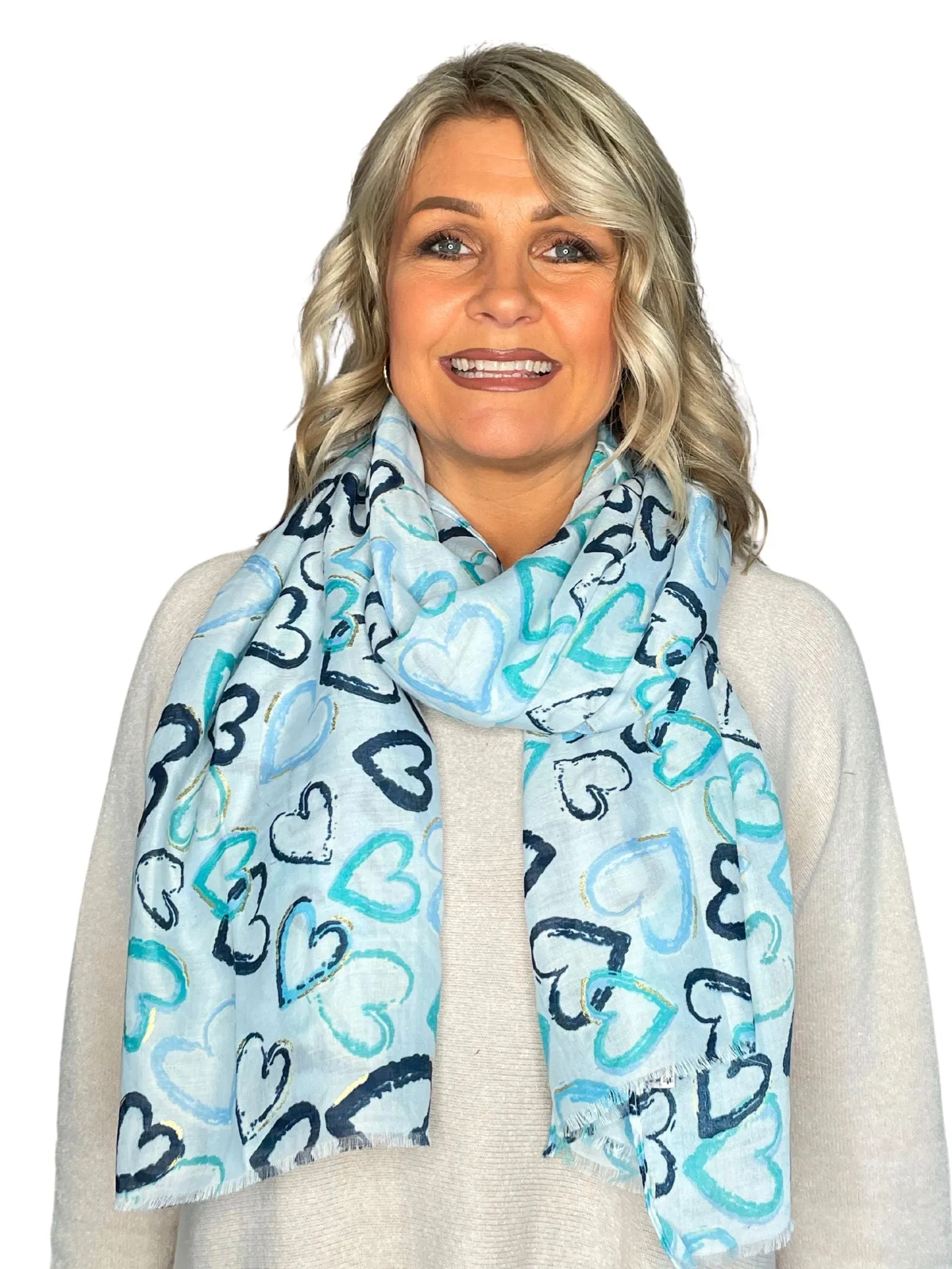 Serena Heart Print Scarf