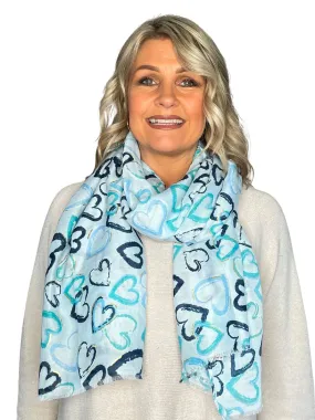 Serena Heart Print Scarf