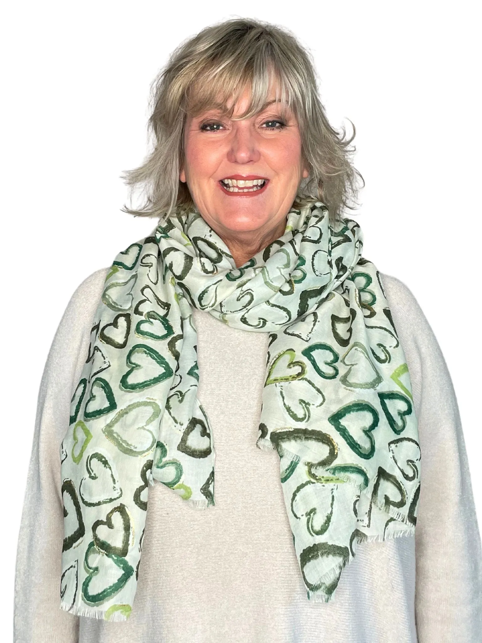 Serena Heart Print Scarf
