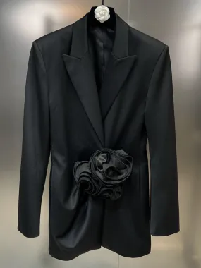 Slim Patchwork Floral Blazer