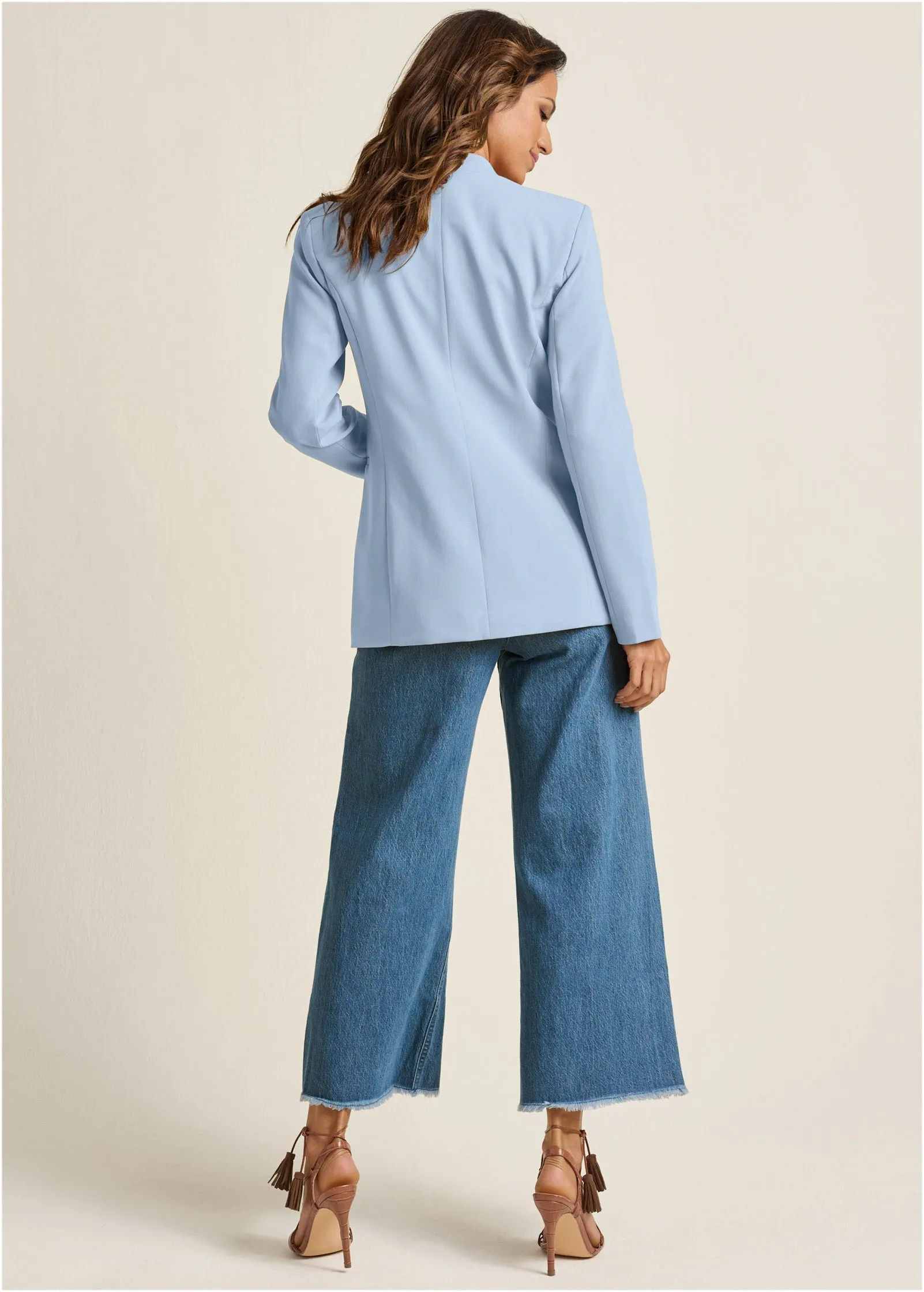 Structured Blazer  - Light Blue