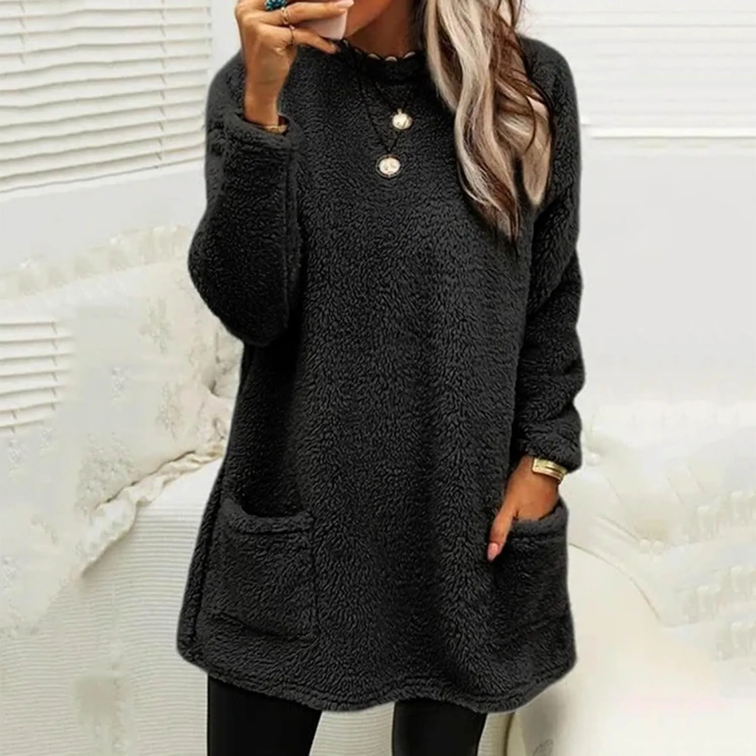 Sweatshirt for Women 2024 Causal Long Sleeve Crewneck Fleece Pullover Tops Fall Fashion Graphic Print Comfy Sweater