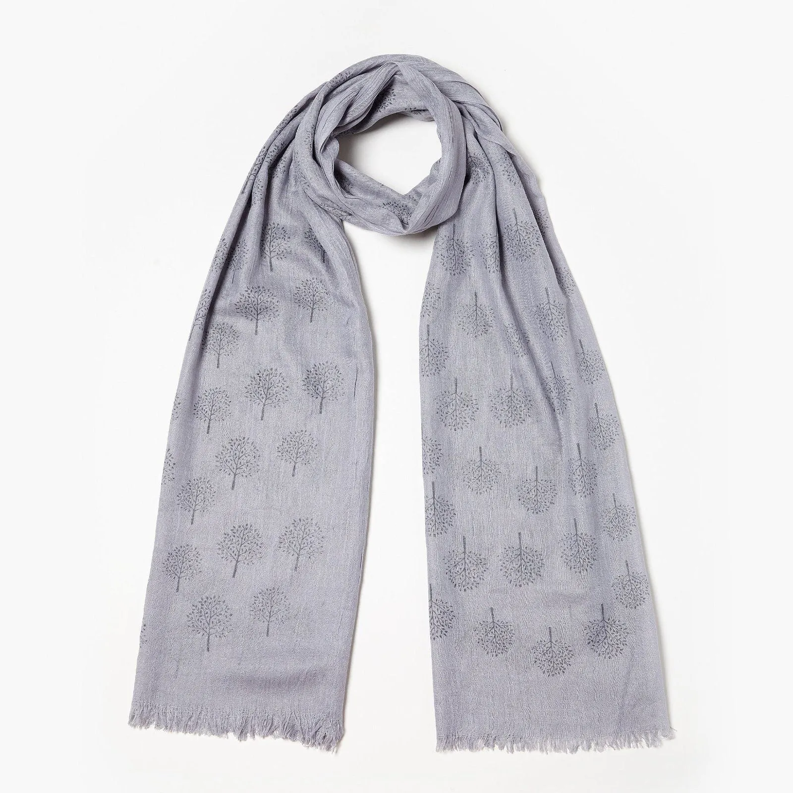 Tree Scarf - Grey