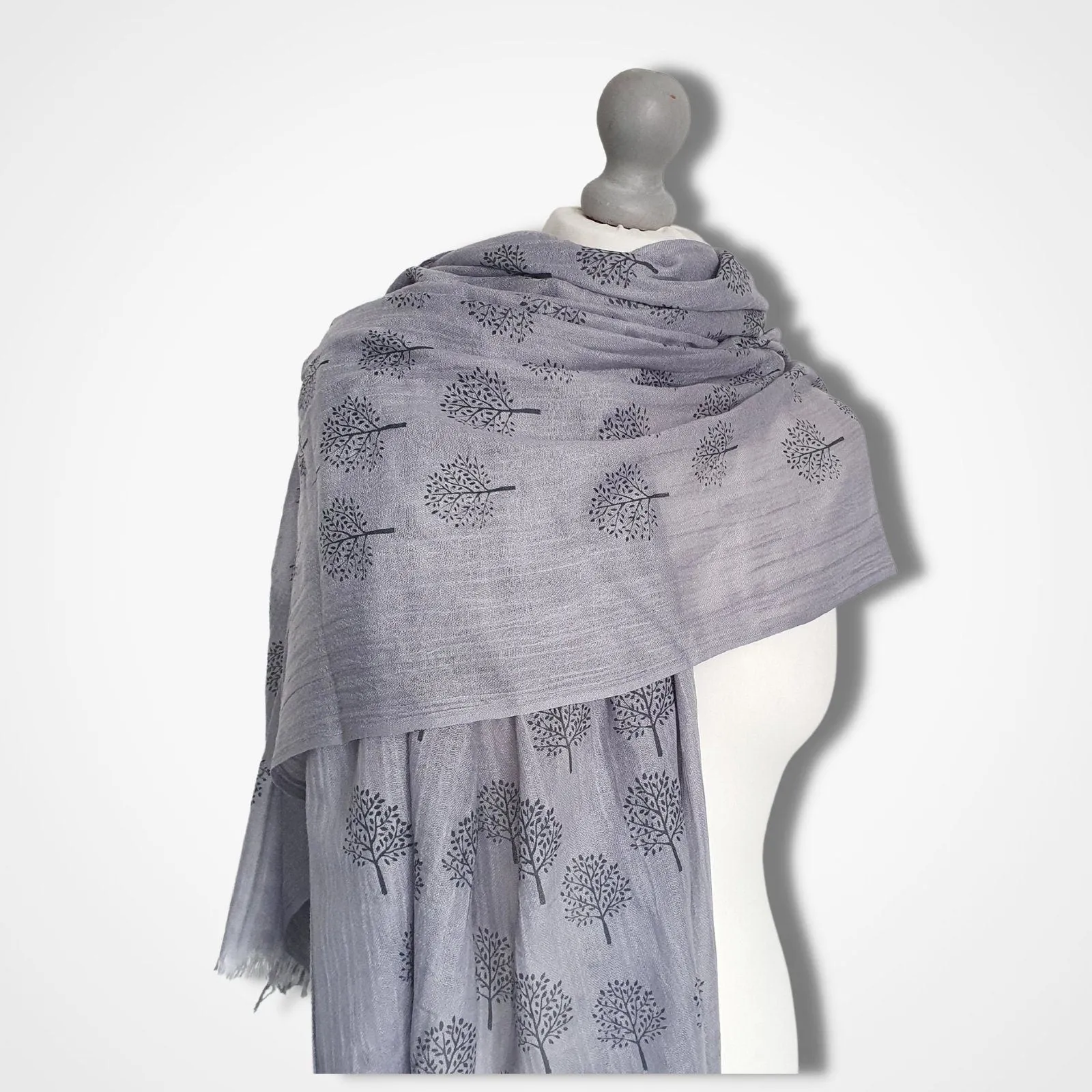 Tree Scarf - Grey