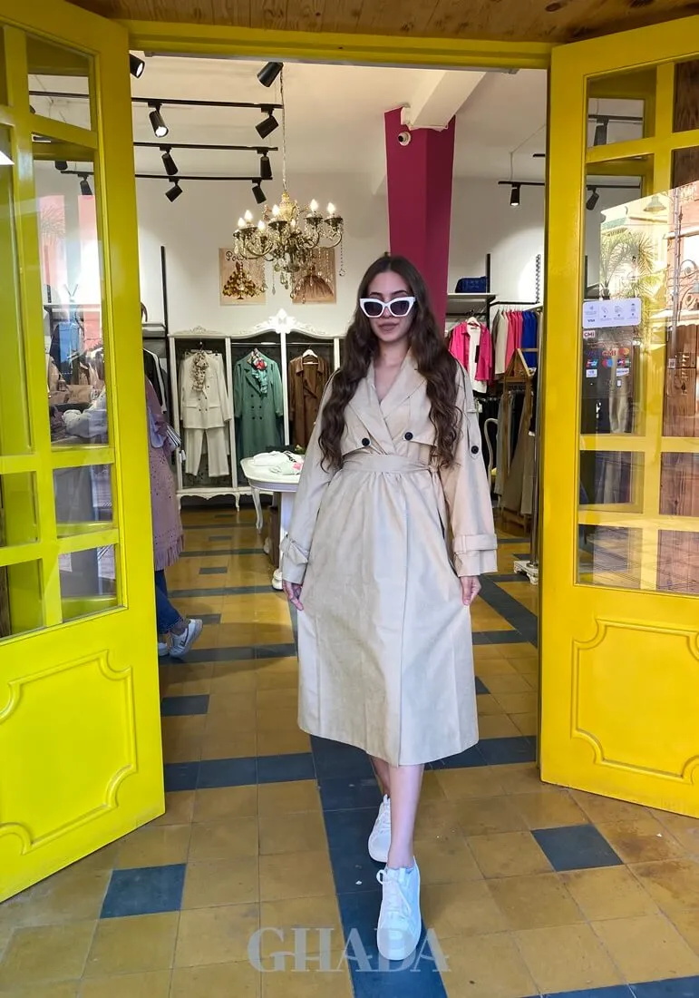 Trench oversize en beige