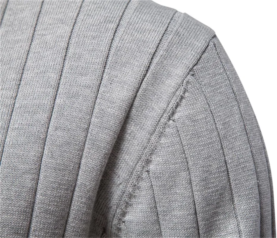 VIVICOLOR Men's V Neck Button Ribbed Cardigan Sweater Fall Cotton Comfy Contrast Color Knitted Open Front Jacket