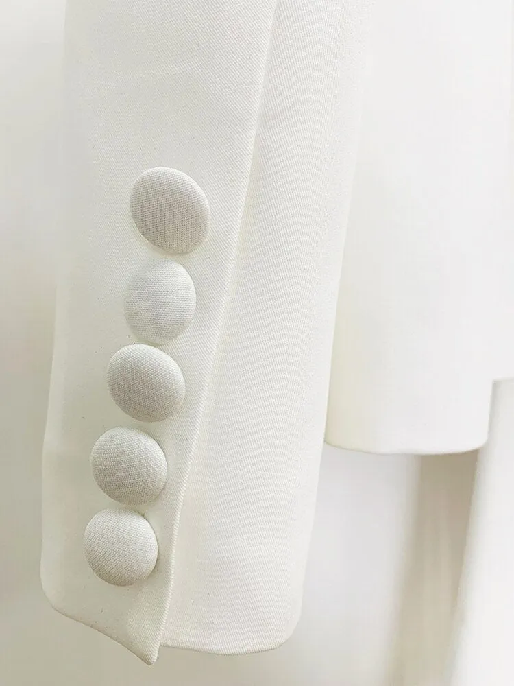 White Diamonds Beaded Blazer Pants Set
