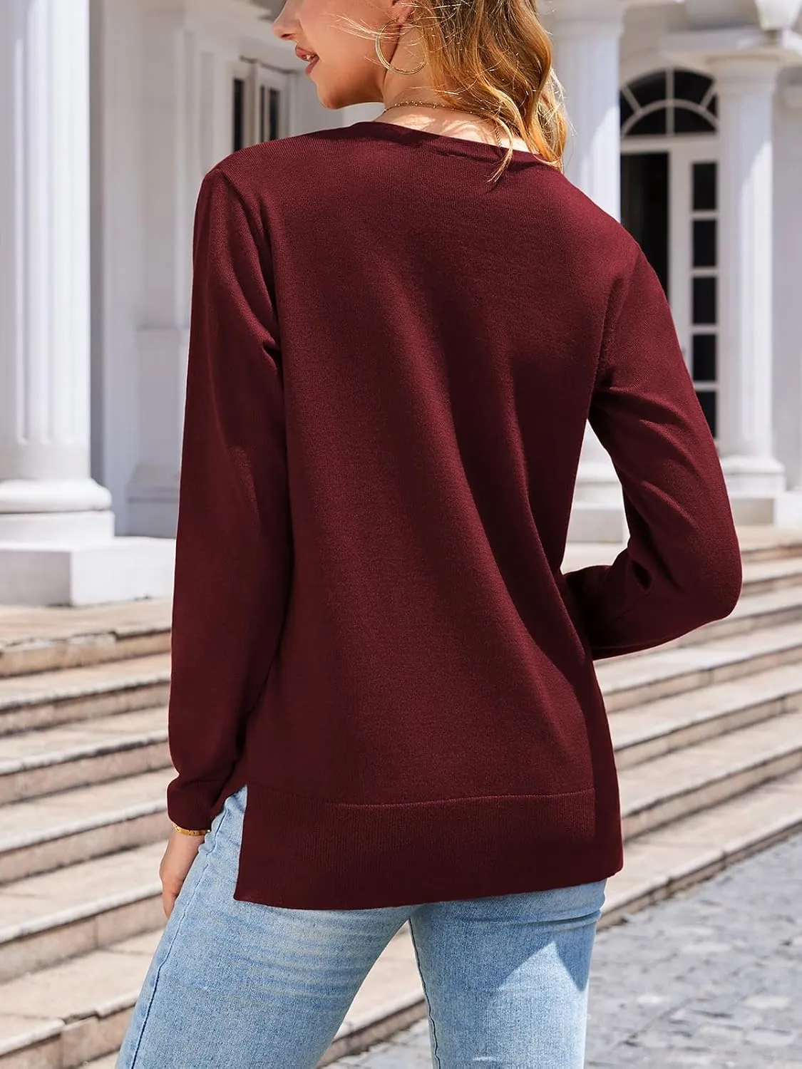 Women's 2025 Cardigan Sweaters Trendy Casual Button Down Long Sleeve Crew Neck Lightweight Knit Fall Cardigans Coat