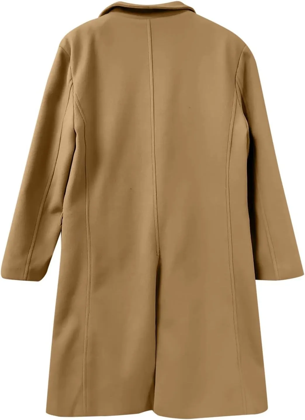 Ymosrh Men's Winter Trench Coat Single Breasted Notched Lapel Long Jacket Casual Fall Business Peacoat Overcoat, XL-4XL