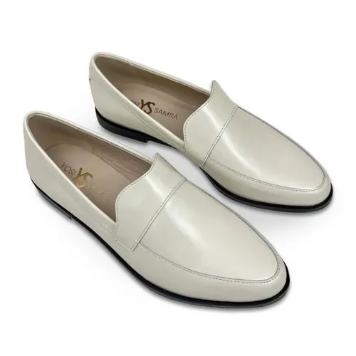 Yosi Samra Olivia Loafer in Bone Leather