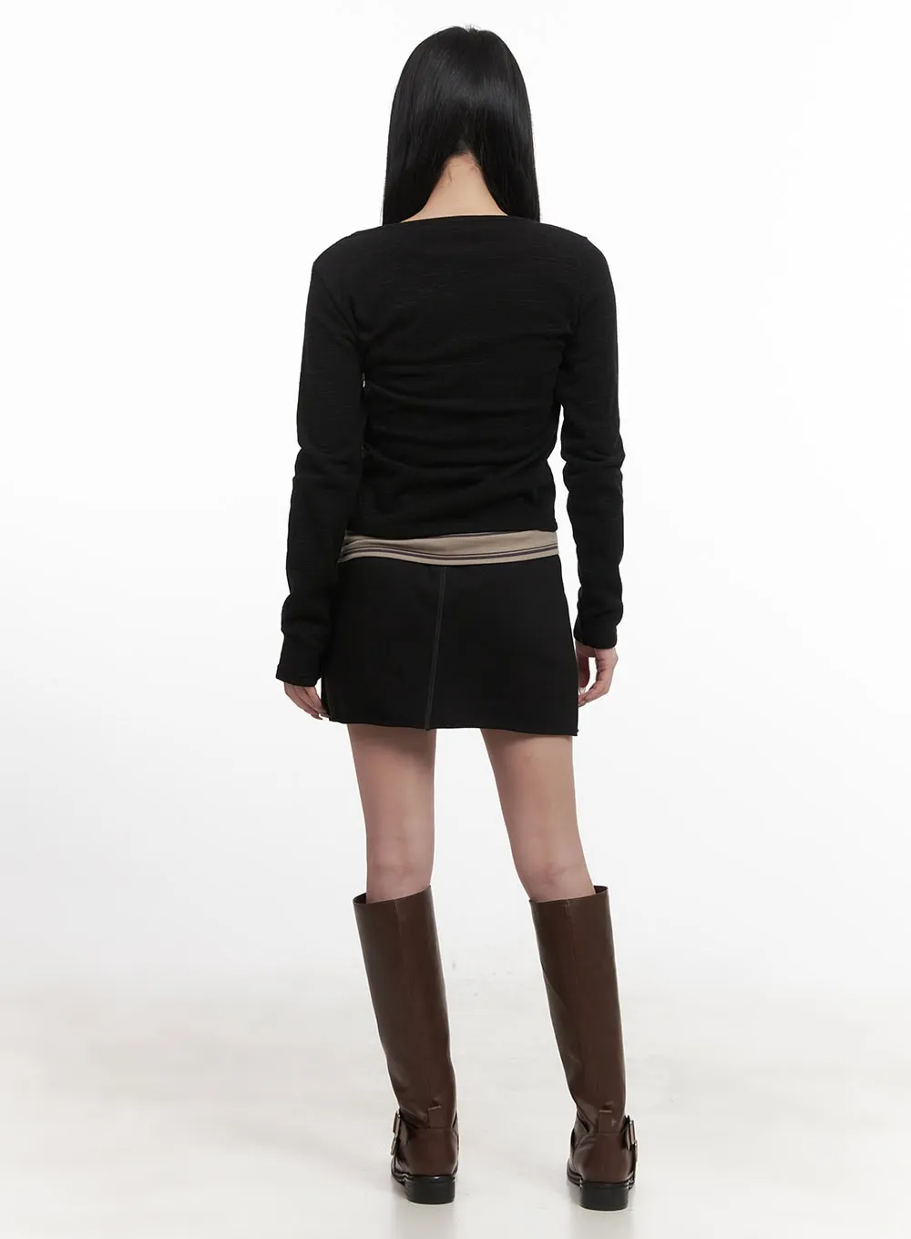 Zipper Pocket Comfy Mini Skirt CJ517